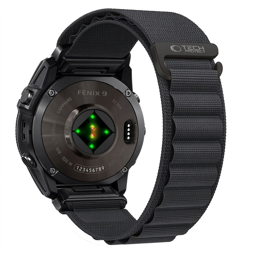 Dirželis Tech-Protect Nylon Pro Garmin Fenix 5X / 5X Plus / 6X / 6X Pro / 7X / 8 / 8 Pro / 9 / 9 Pro (51 mm), juodas --...