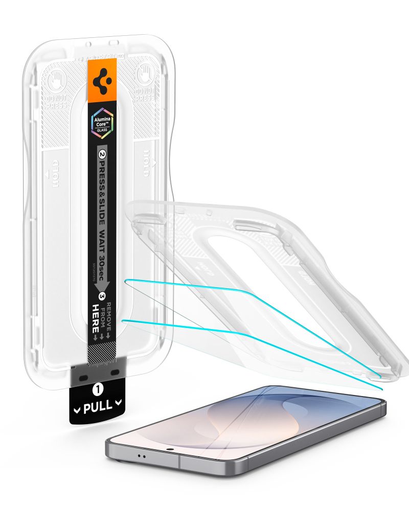 Apsauginis stiklas Spigen Glas.tR EZ Fit Pro AC Galaxy S26 FE, skaidrus, 2 vnt. -- Galaxy S26 FE