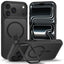 Dėklas Tech-Protect MagStand MagSafe CC iPhone 17 Pro / 18 Pro, matinis juodas -- iPhone 17 Pro, iPhone 18 Pro