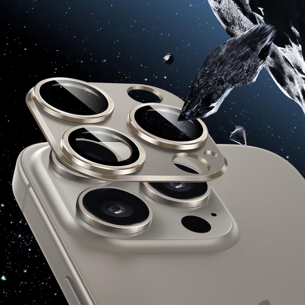 Kameros apsauginis stiklas Hofi FullCam Pro+ iPhone 16 Pro / 16 Pro Max, juodas -- iPhone 16 Pro, iPhone 16 Pro Max