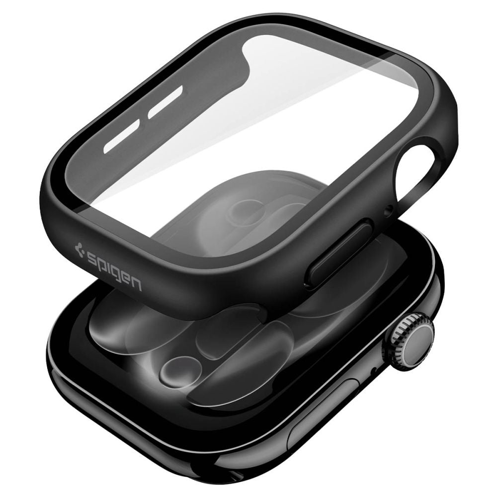 Dėklas Spigen Thin Fit 360 Apple Watch 10 / 11 (46 mm), juodas -- Apple Watch 10 (46 mm), Apple Watch 11 (46 mm)