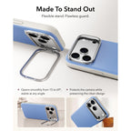 Dėklas ESR Leather Kickstand MagSafe iPhone 17 Pro / 18 Pro, šviesiai mėlynas -- iPhone 17 Pro, iPhone 18 Pro