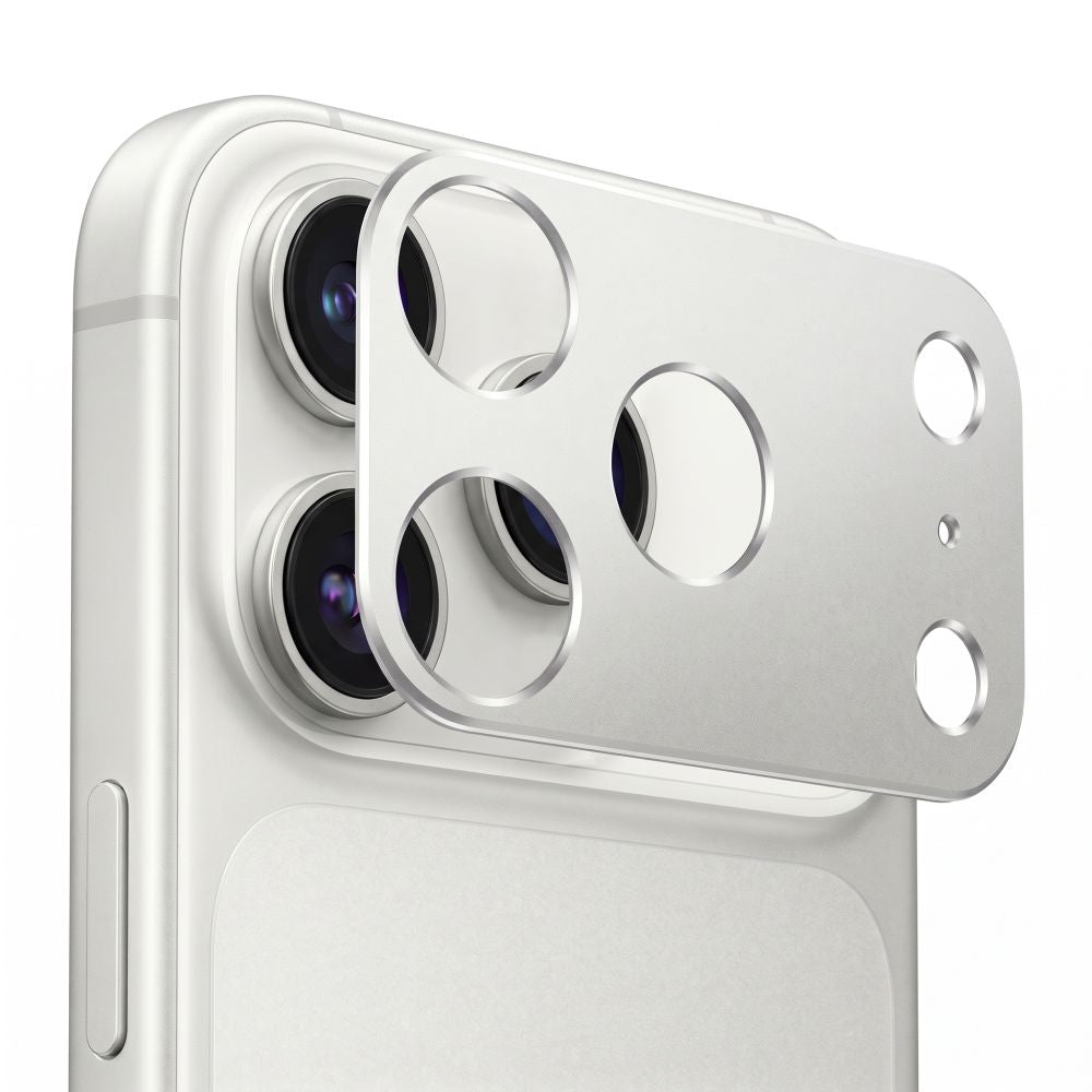 Kameros apsauginis stiklas Tech-Protect Camalloy Fit+ iPhone 18 Pro Max, sidabrinis -- iPhone 18 Pro Max