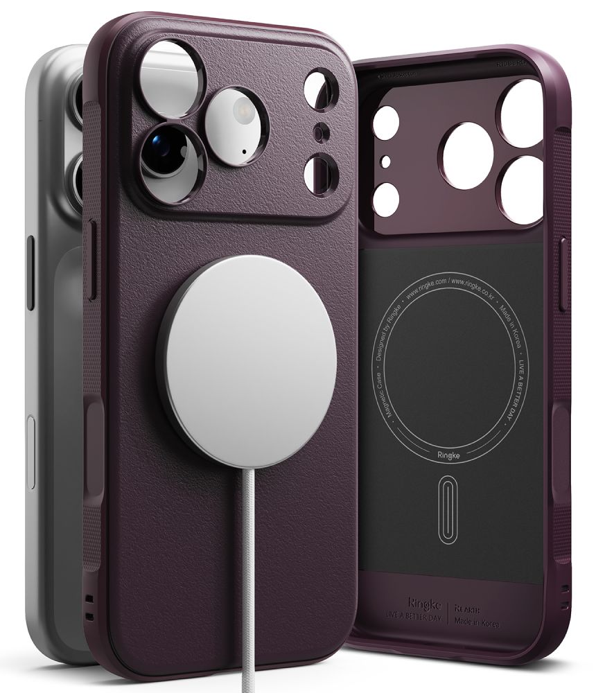 Dėklas Ringke Onyx Magnetic MagSafe iPhone 17 Pro Max / 18 Pro Max, bordo -- iPhone 17 Pro Max, iPhone 18 Pro Max