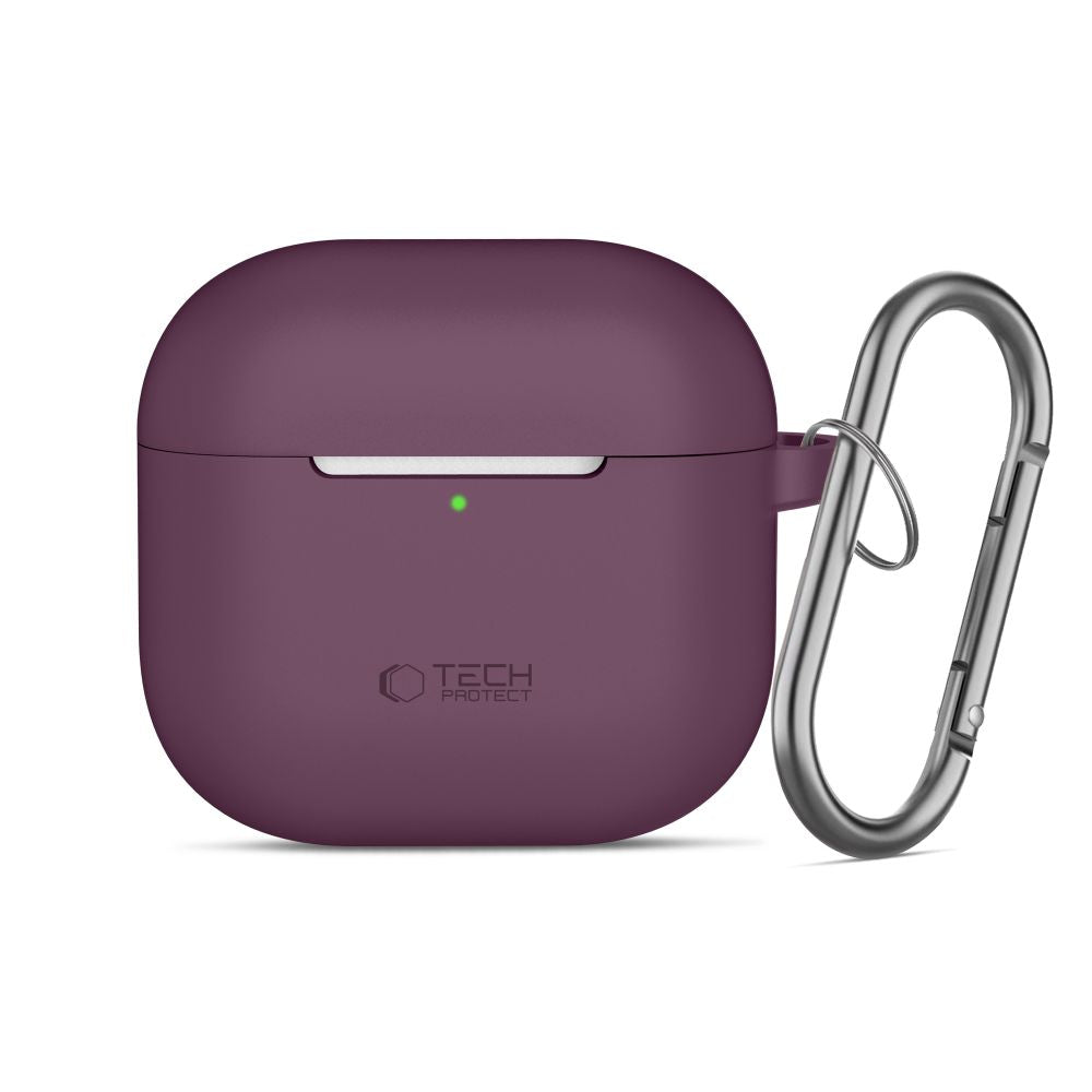 Dėklas Tech-Protect Silicone Hook AirPods 4 / 5, bordo -- AirPods 4, AirPods 5