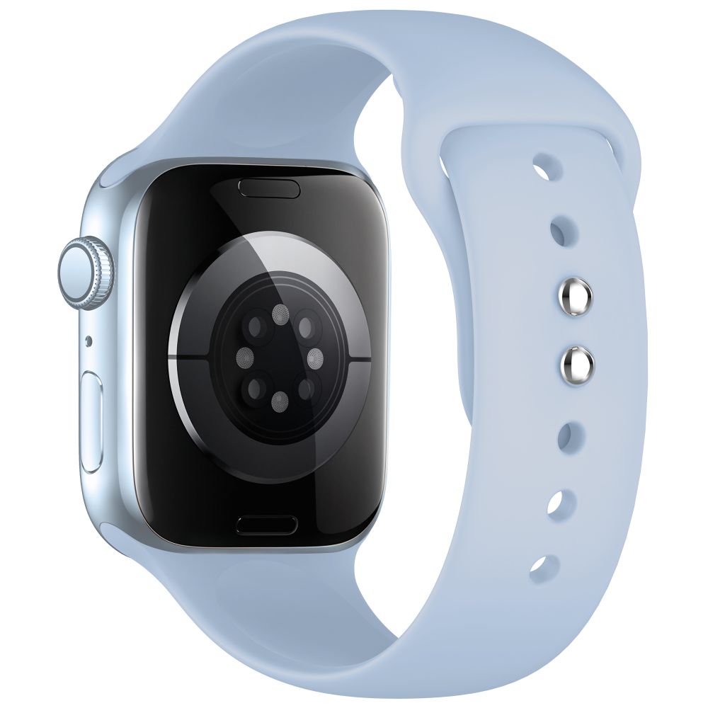 Dirželis Tech-Protect Silicone Apple Watch 8 / 9 / 10 / 11 / 12 / SE (40 / 41 / 42 mm), šviesiai mėlynas -- Apple Watch 8...