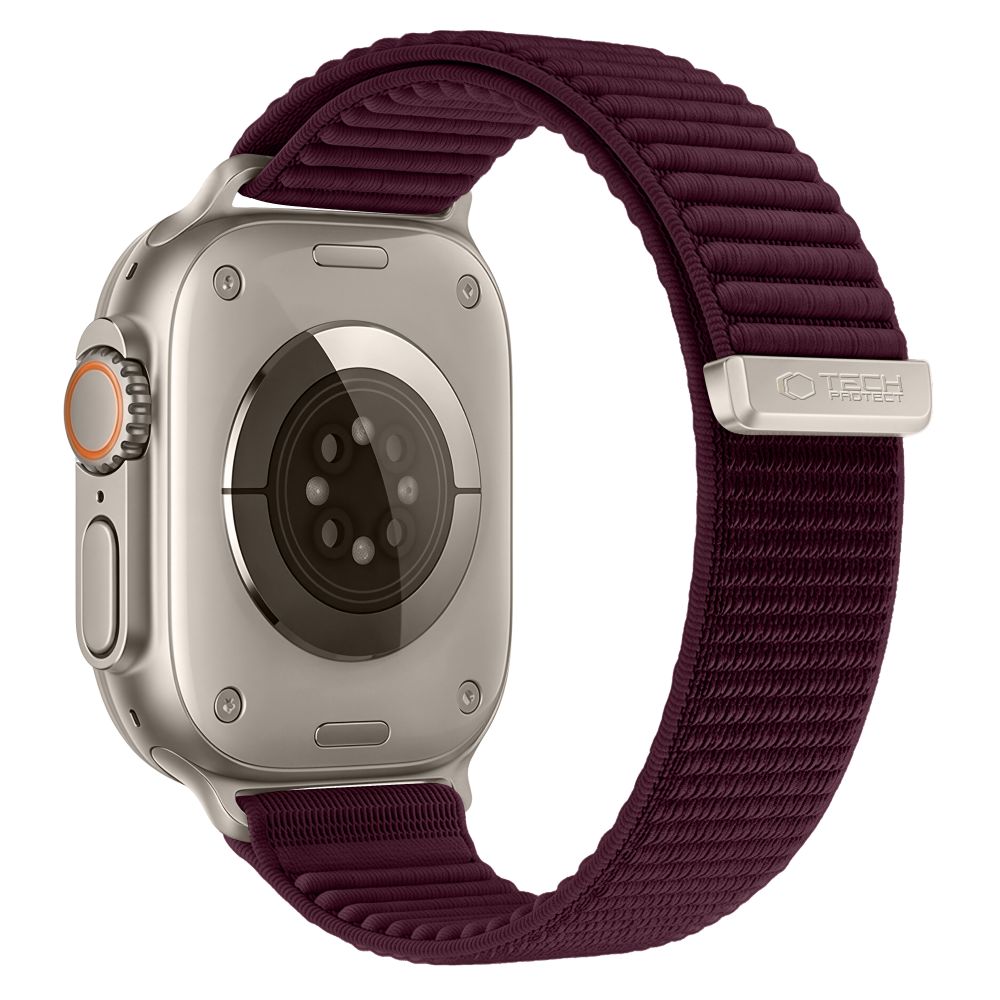 Dirželis Tech-Protect NylonLoop Apple Watch 8 / 9 / 10 / 11 / 12 / SE / Ultra (44 / 45 / 46 / 49 mm), tamsiai bordo --...