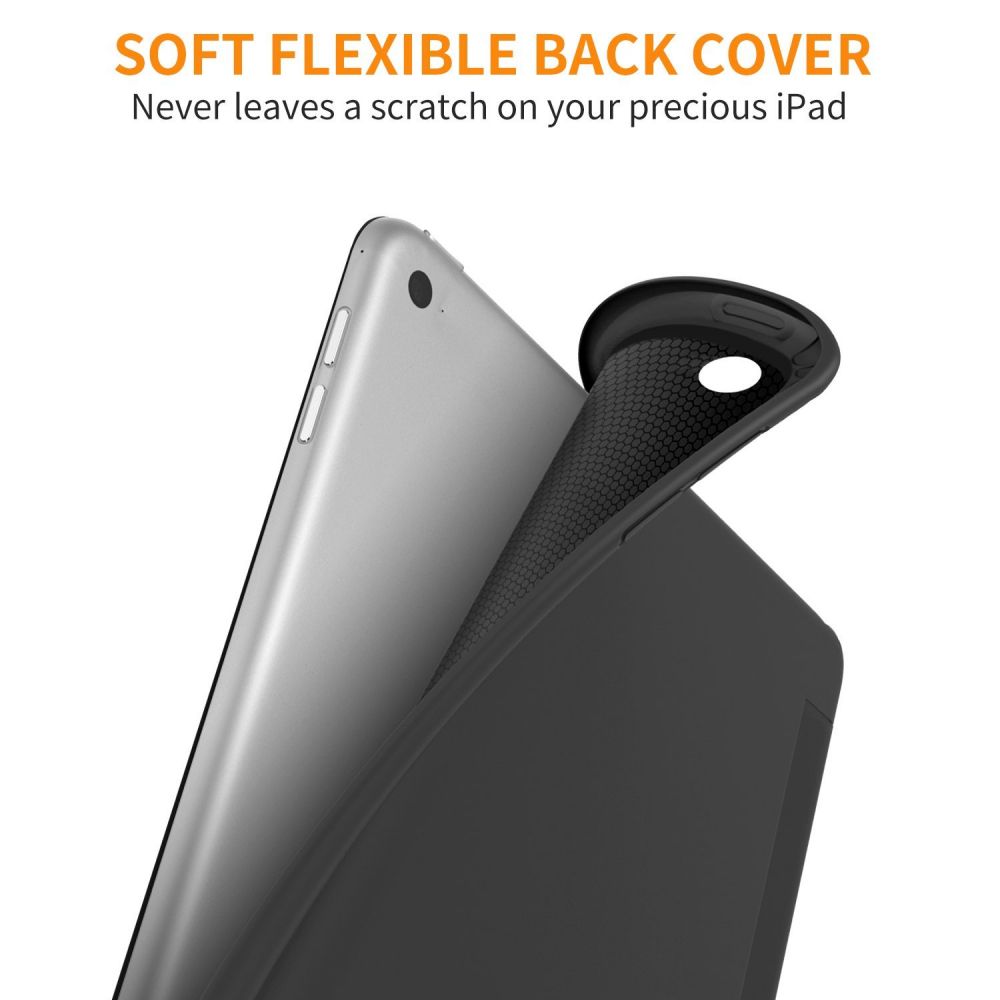 Dėklas Tech-Protect SmartCase iPad 9.7 5 / 6 (2017-2018), juodas -- iPad 5 (2017), iPad 6 (2018)