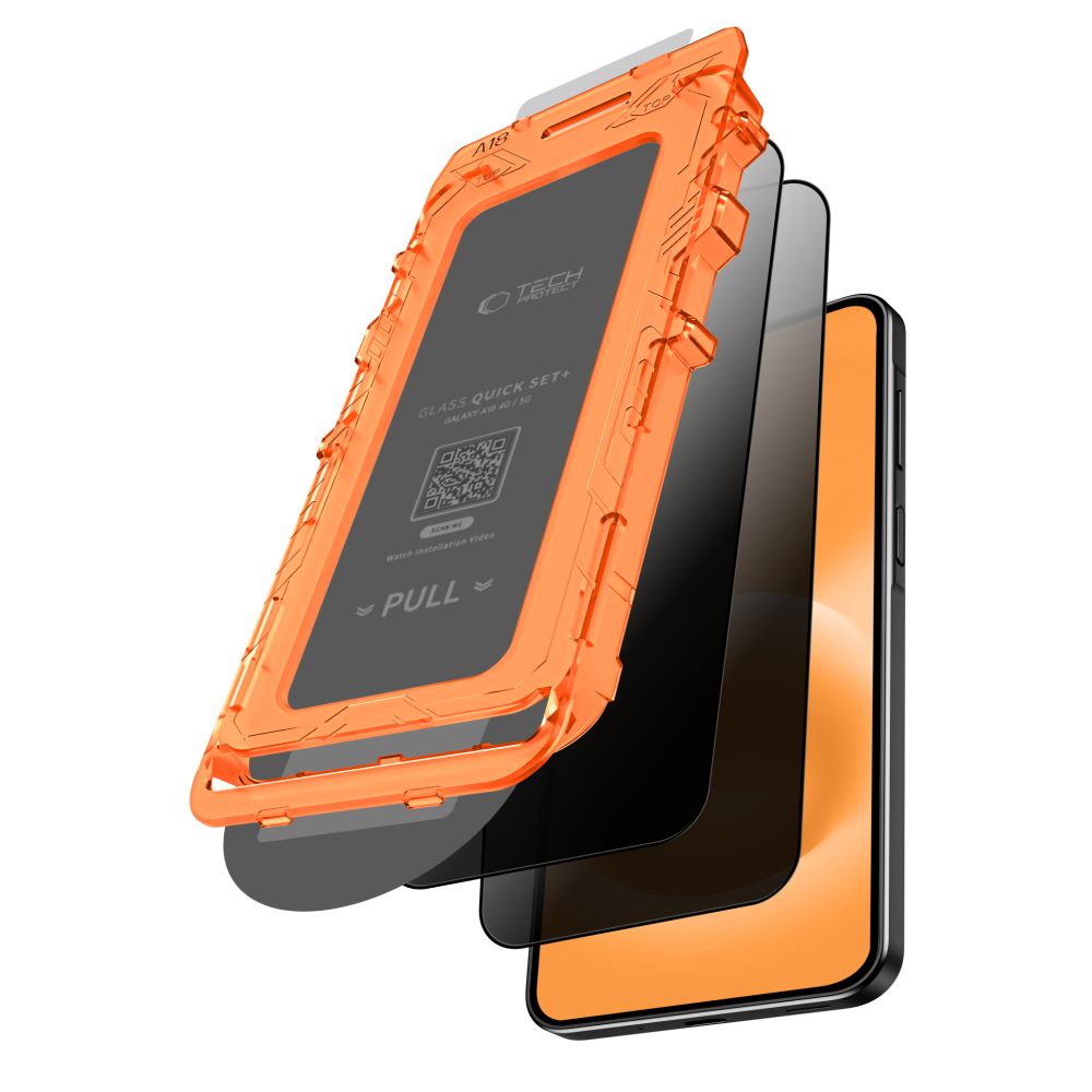 Apsauginis stiklas Tech-Protect Quick Set Spy+ Galaxy A18 4G / 5G, privatumo, 2 vnt. -- Galaxy A18 4G, Galaxy A18 5G
