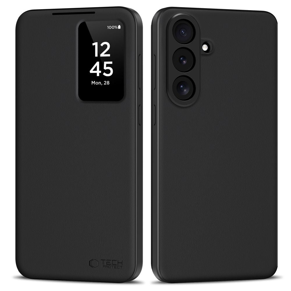 Dėklas Tech-Protect Smart Wallet Galaxy S26 FE, matinis juodas -- Galaxy S26 FE