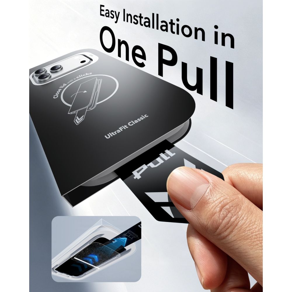 Apsauginis stiklas ESR UltraFit Classic iPhone 17 Pro Max / 18 Pro Max, 2 vnt., juodas -- iPhone 17 Pro Max, iPhone 18...