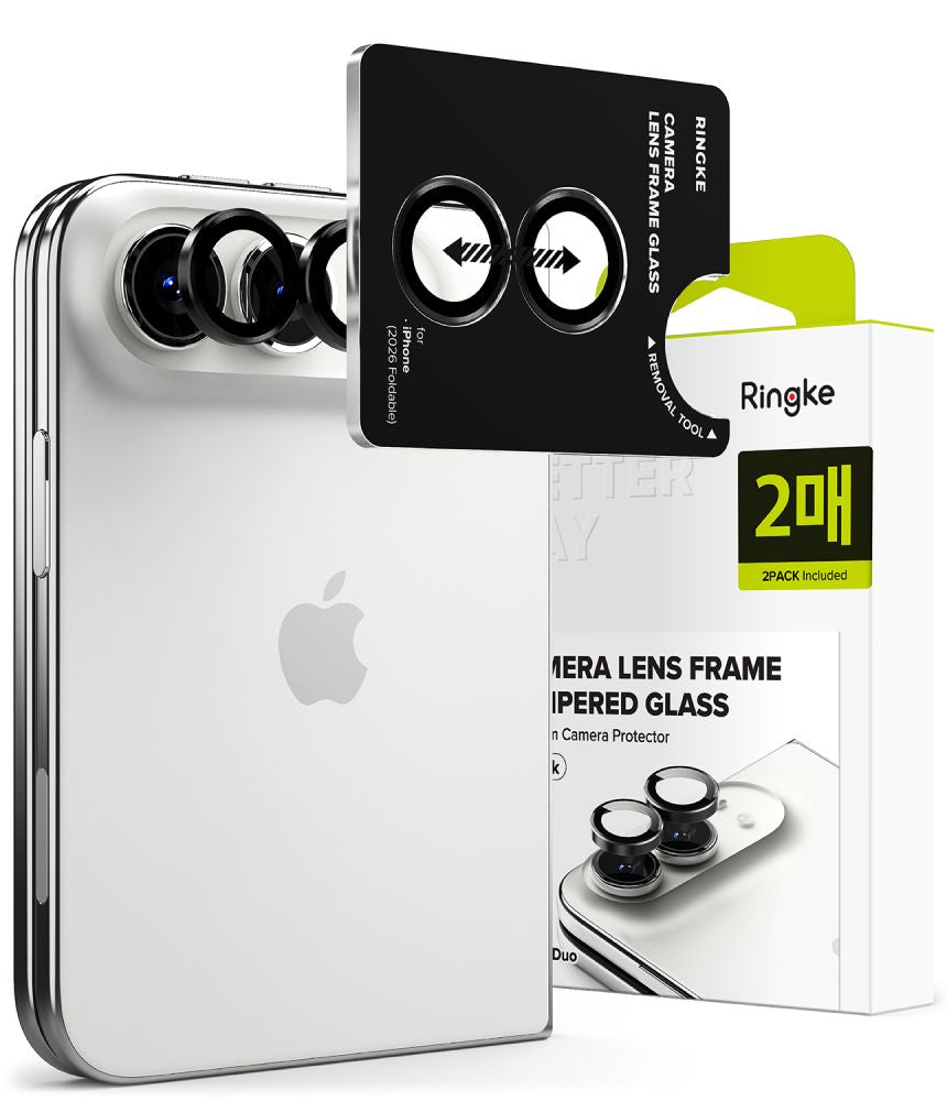 Kameros apsauginis stiklas Ringke Camera Frame iPhone Duo, 2 vnt., juodas -- iPhone Duo