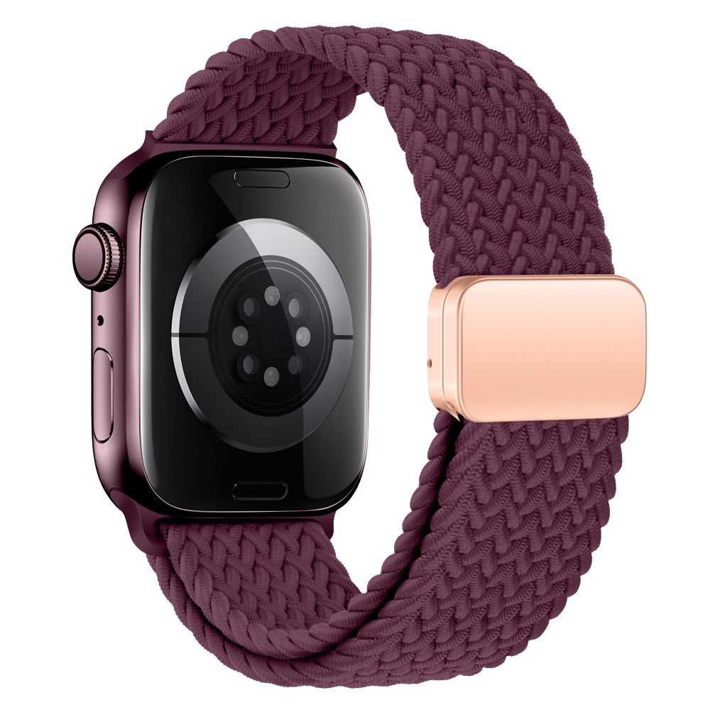 Dirželis Tech-Protect NylonMag Apple Watch 8 / 9 / 10 / 11 / 12 / SE / Ultra (44 / 45 / 46 / 49 mm), tamsiai bordo --...