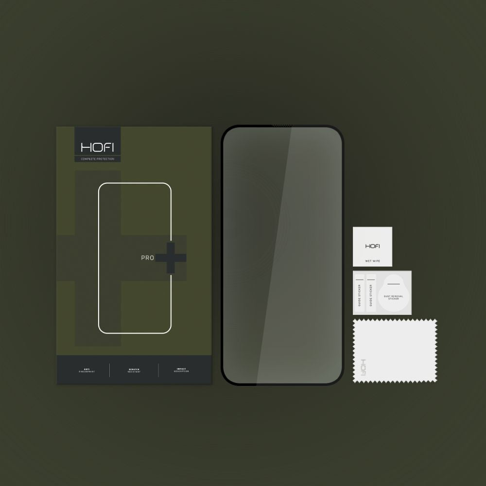 Apsauginis stiklas Hofi Glass Pro+ iPhone 15 Pro Max, juodas -- iPhone 15 Pro Max