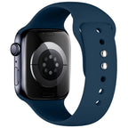 Dirželis Tech-Protect Silicone Apple Watch 8 / 9 / 10 / 11 / 12 / SE / Ultra (44 / 45 / 46 / 49 mm), tamsiai mėlynas --...
