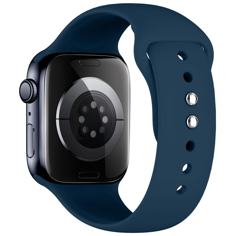 Dirželis Tech-Protect Silicone Apple Watch 8 / 9 / 10 / 11 / 12 / SE / Ultra (44 / 45 / 46 / 49 mm), tamsiai mėlynas --...
