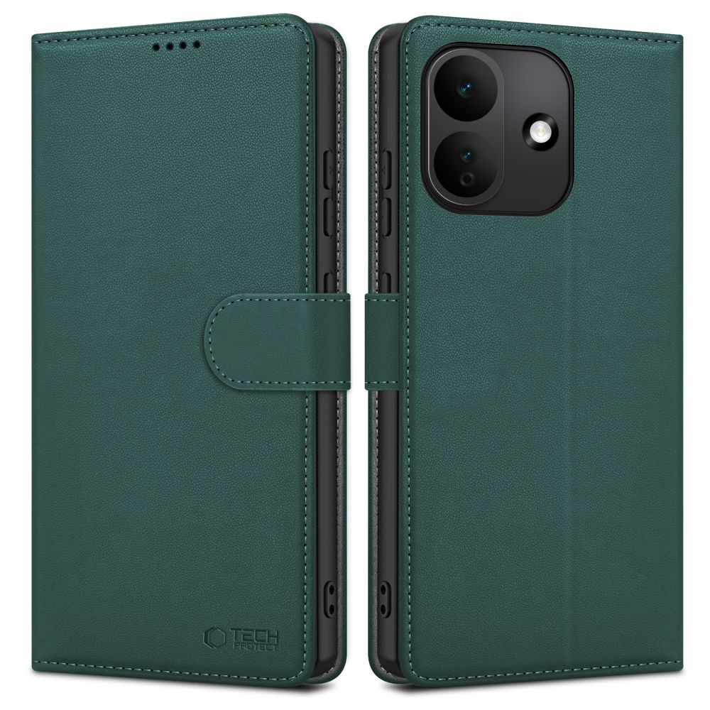 Dėklas Tech-Protect Wallet Xiaomi Redmi Note 17 Pro 5G, žalias -- Redmi Note 17 Pro 5G