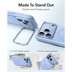 Dėklas ESR Classic Hybrid Kickstand MagSafe iPhone 17 Pro Max / 18 Pro Max, matinis šviesiai mėlynas -- iPhone 17 Pro...