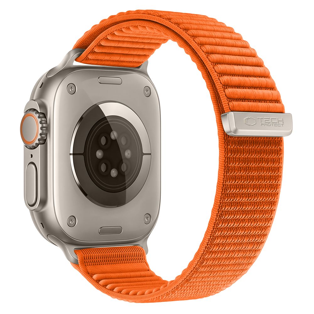 Dirželis Tech-Protect NylonLoop Apple Watch 8 / 9 / 10 / 11 / 12 / SE / Ultra (44 / 45 / 46 / 49 mm), oranžinis -- Apple...