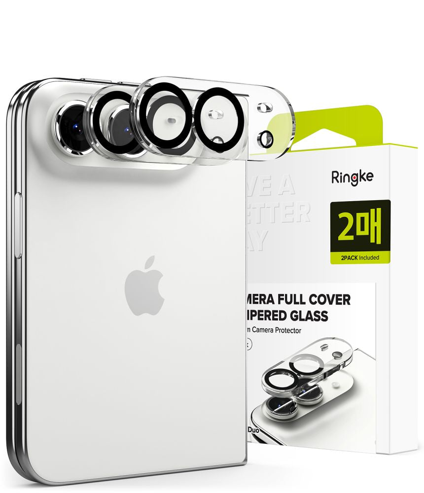 Kameros apsauginis stiklas Ringke Camera Full Cover iPhone Duo, 2 vnt., juodas -- iPhone Duo