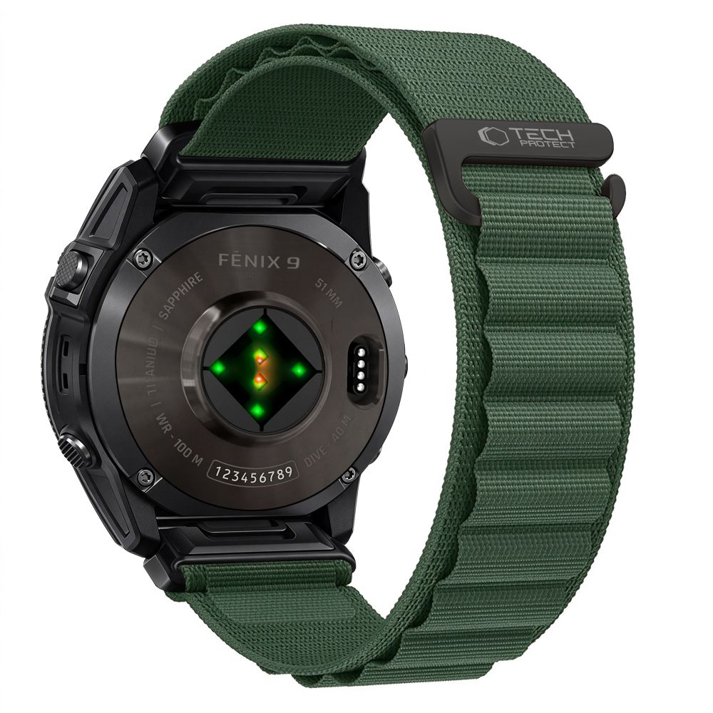 Dirželis Tech-Protect Nylon Pro Garmin Fenix 5X / 5X Plus / 6X / 6X Pro / 7X / 8 / 8 Pro / 9 / 9 Pro (51 mm), karinis...