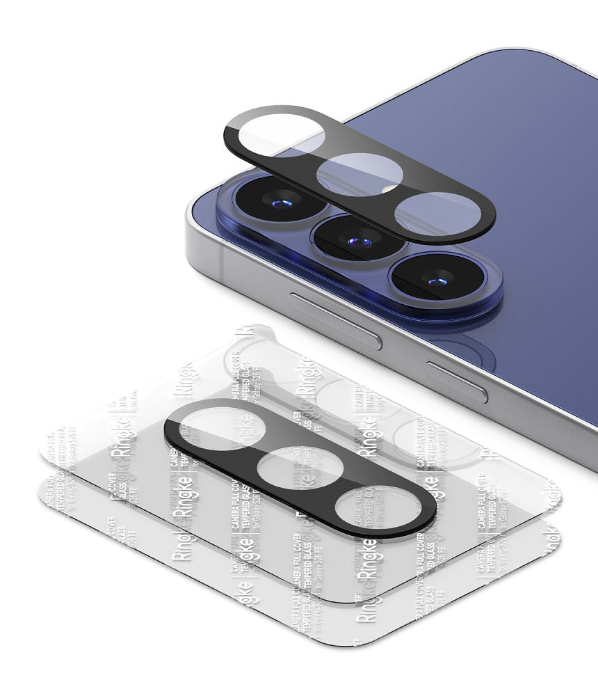 Kameros apsauginis stiklas Ringke Camera Full Cover Galaxy S26 FE 2 vnt., juodas -- Galaxy S26 FE