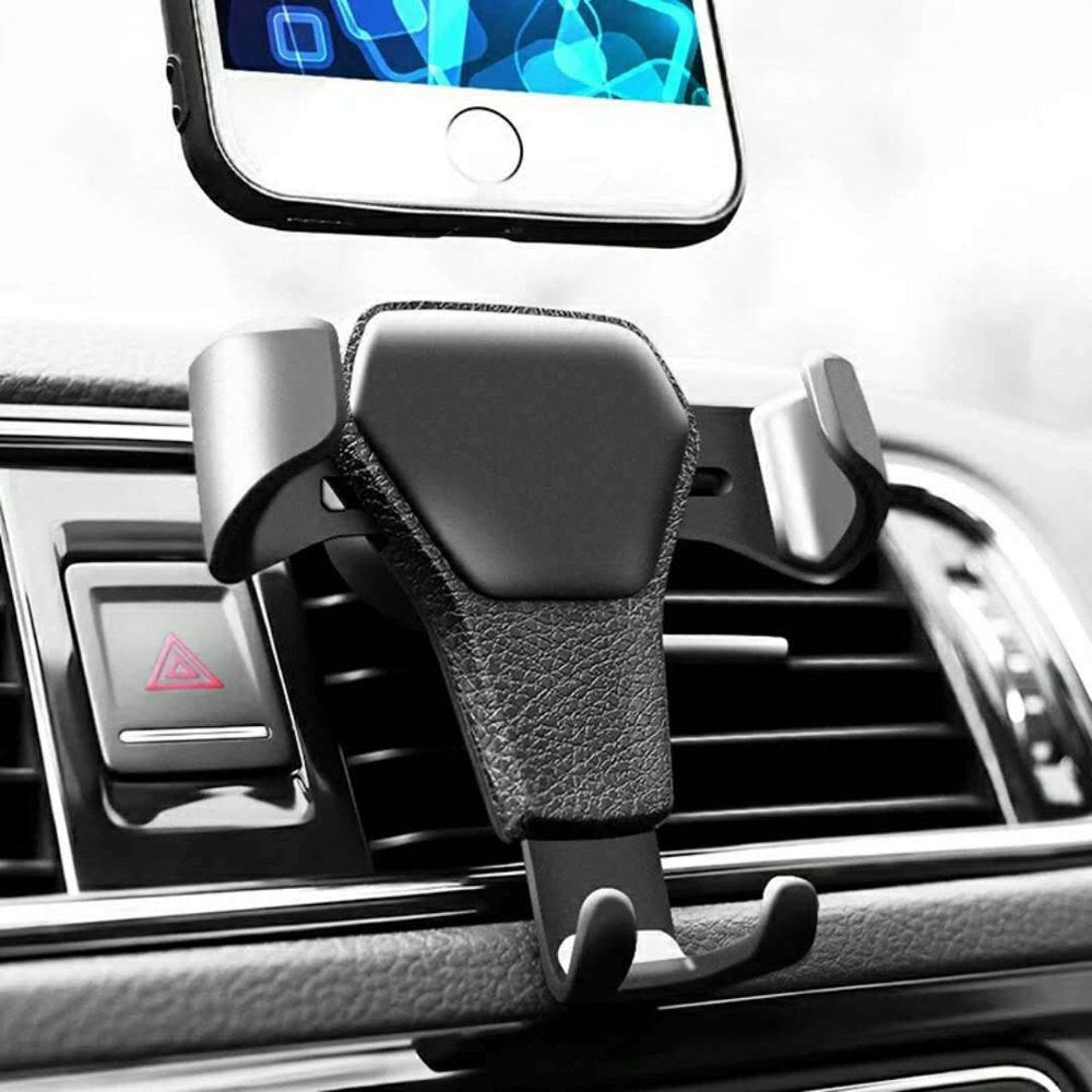 Automobilinis laikiklis H01 gravitacinis ventiliacijos grotelėms, juodas