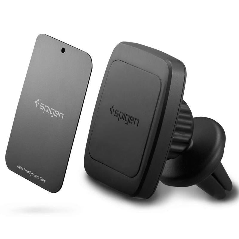 Spigen magnetinis automobilinis telefono laikiklis H12 oro angai, juodas
