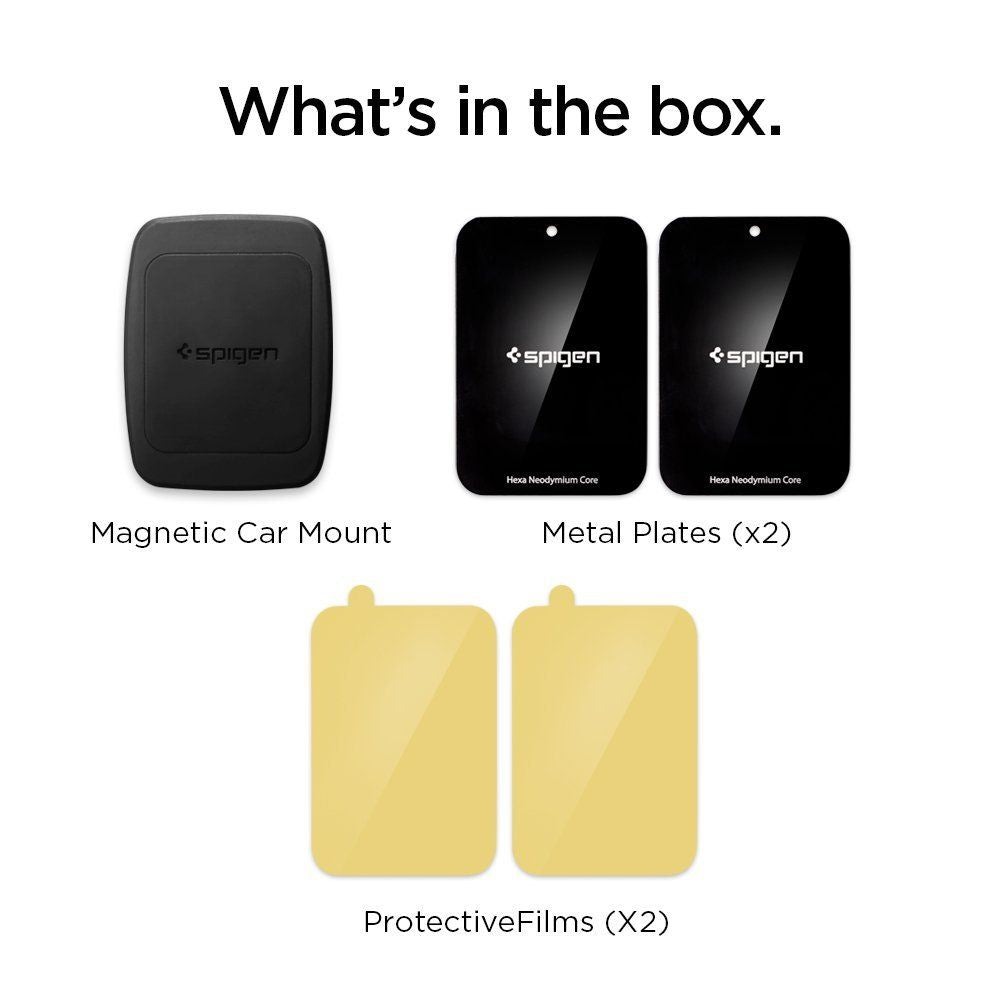 Spigen magnetinis automobilinis telefono laikiklis H12 oro angai, juodas