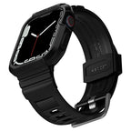 Spigen Rugged Armor Pro dėklas su dirželiu Apple Watch 44/45 mm – juodas