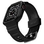 Spigen Rugged Armor Pro dėklas su dirželiu Apple Watch 44/45 mm – juodas