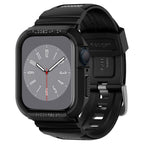 Spigen Rugged Armor Pro dėklas su dirželiu Apple Watch 44/45 mm – juodas
