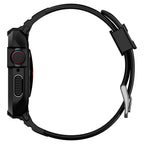 Spigen Rugged Armor Pro dėklas su dirželiu Apple Watch 44/45 mm – juodas