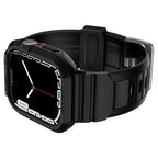 Spigen Rugged Armor Pro dėklas su dirželiu Apple Watch 44/45 mm – juodas