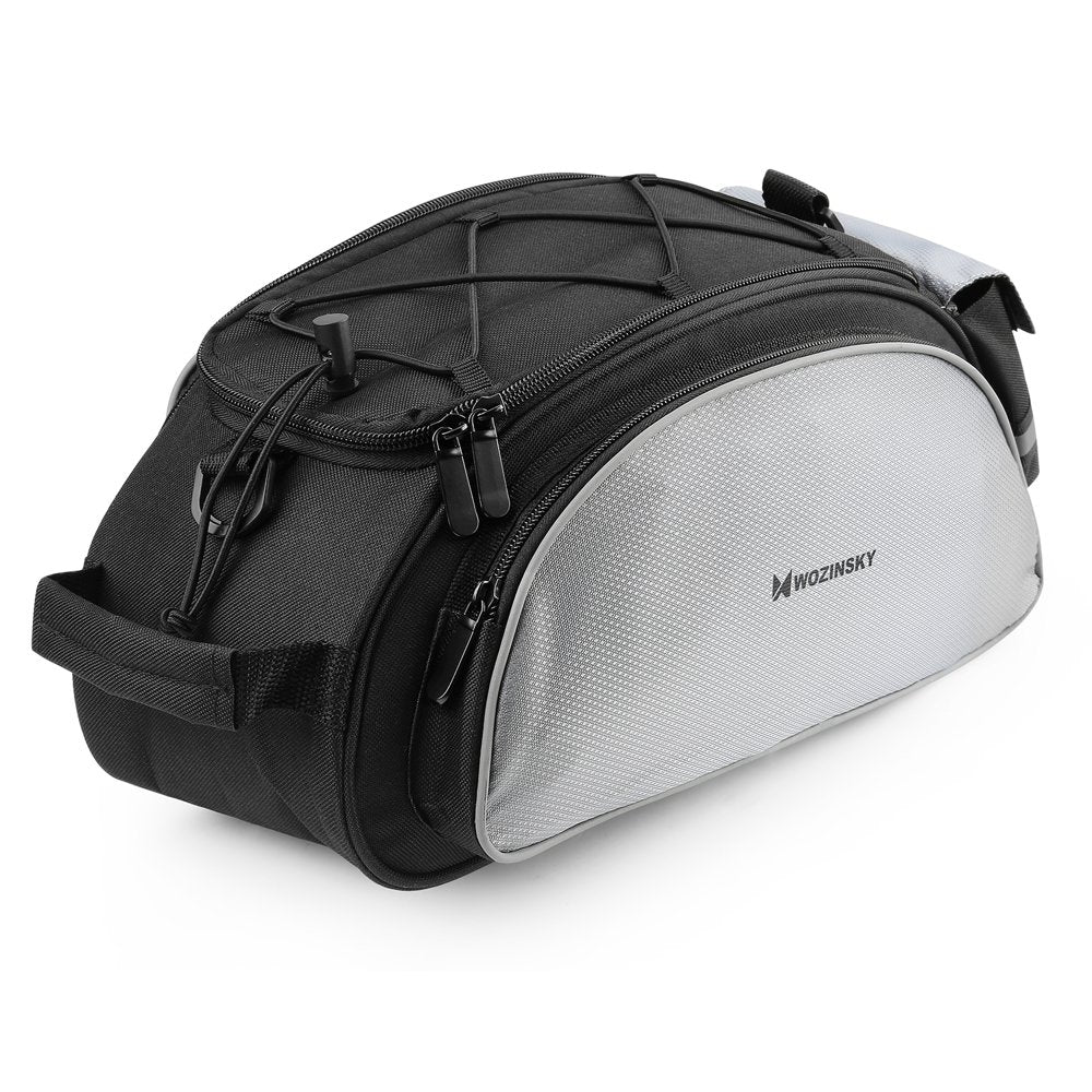 Wozinsky 13L dviračio šoninis krepšys su diržu - juoda (WBB1BK) -- Bicycle Bags