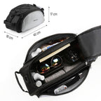 Wozinsky 13L dviračio šoninis krepšys su diržu - juoda (WBB1BK) -- Bicycle Bags