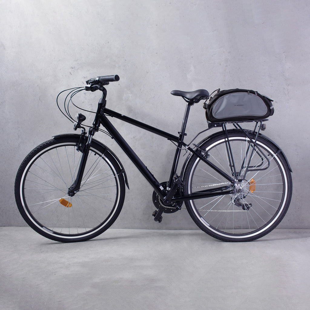 Wozinsky 13L dviračio šoninis krepšys su diržu - juoda (WBB1BK) -- Bicycle Bags