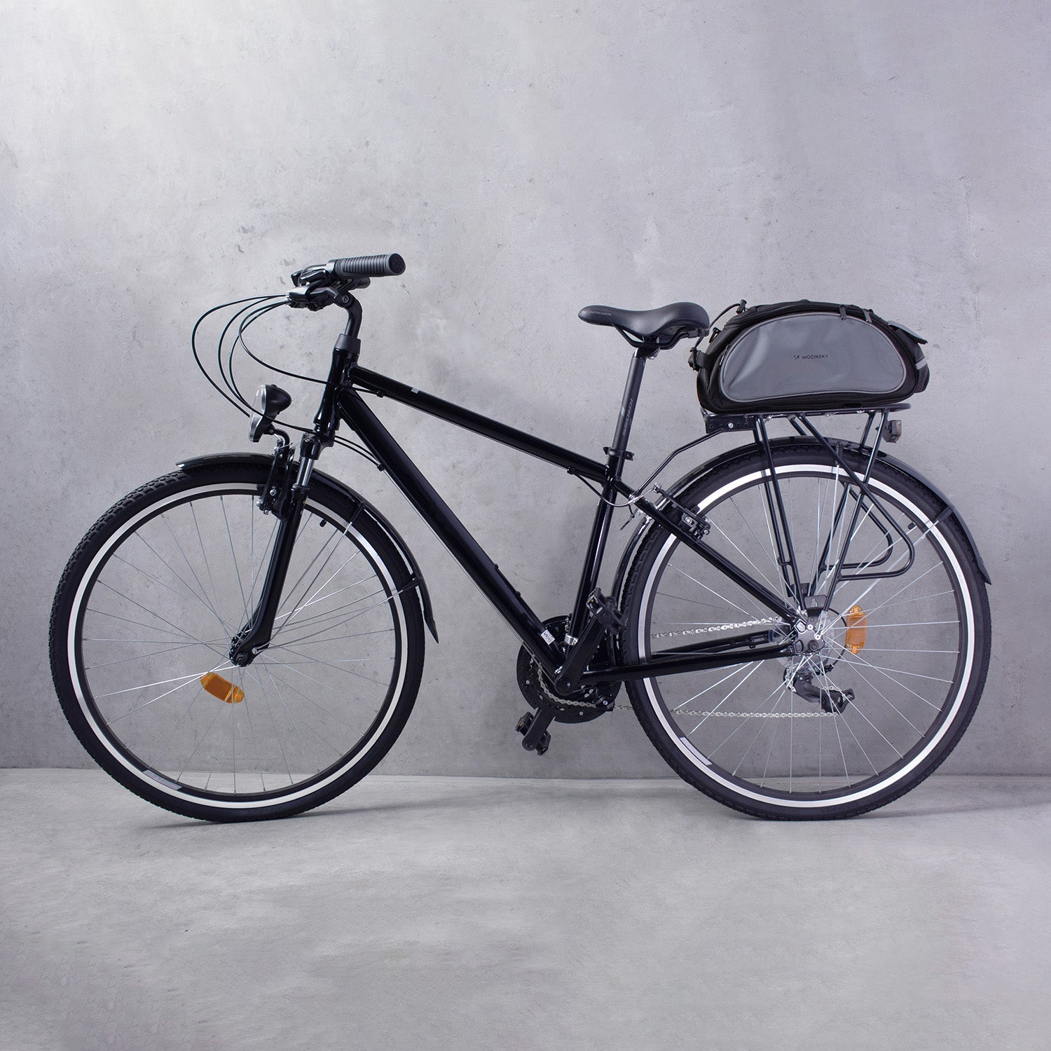 Wozinsky 13L dviračio šoninis krepšys su diržu - juoda (WBB1BK) -- Bicycle Bags