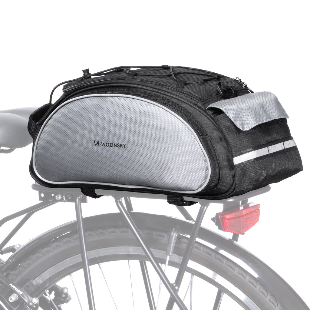 Wozinsky 13L dviračio šoninis krepšys su diržu - juoda (WBB1BK) -- Bicycle Bags