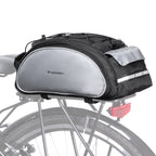 Wozinsky 13L dviračio šoninis krepšys su diržu - juoda (WBB1BK) -- Bicycle Bags