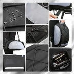 Wozinsky 13L dviračio šoninis krepšys su diržu - juoda (WBB1BK) -- Bicycle Bags