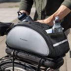 Wozinsky 13L dviračio šoninis krepšys su diržu - juoda (WBB1BK) -- Bicycle Bags