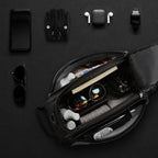 Wozinsky 13L dviračio šoninis krepšys su diržu - juoda (WBB1BK) -- Bicycle Bags