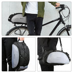 Wozinsky 13L dviračio šoninis krepšys su diržu - juoda (WBB1BK) -- Bicycle Bags