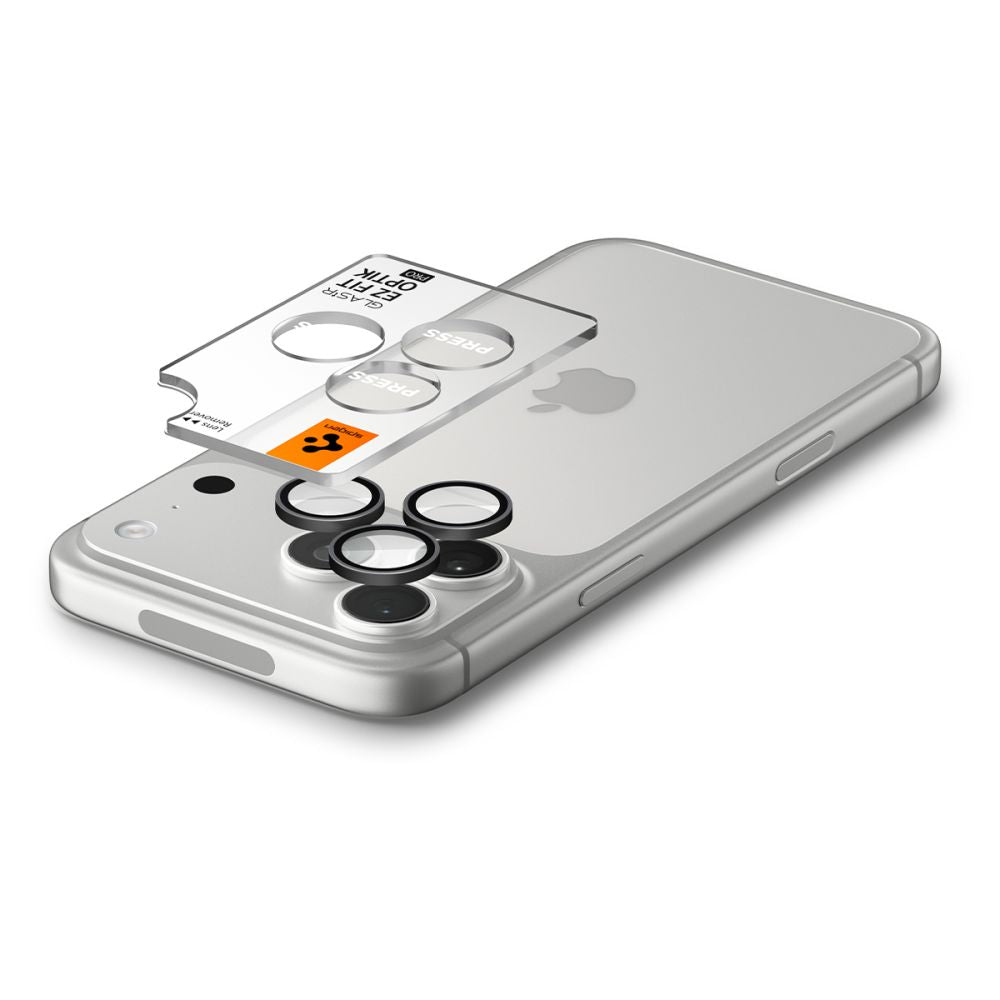 Kameros apsauginis stiklas Spigen Optik Pro Glas.tR EZ Fit iPhone 18 Pro / 18 Pro Max 2 vnt., tamsiai pilkas -- iPhone 18...