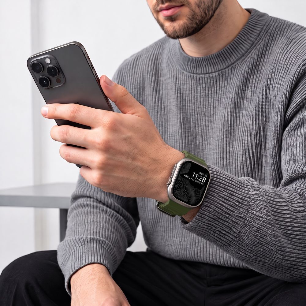 Dirželis Tech-Protect Motion Apple Watch 8 / 9 / 10 / 11 / 12 / SE / Ultra (44 / 45 / 46 / 49 mm), taktinis žalias --...