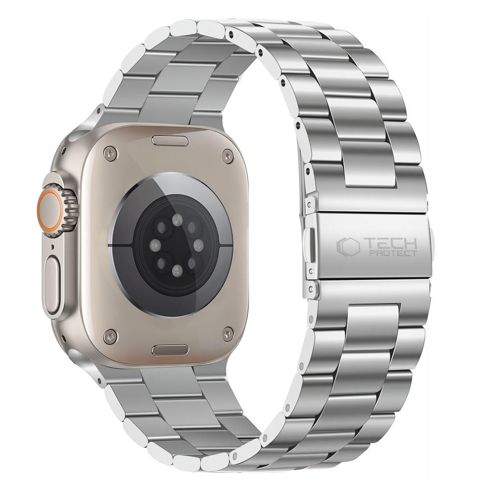 Dirželis Tech-Protect Stainless Apple Watch 8 / 9 / 10 / 11 / 12 / SE / Ultra (44 / 45 / 46 / 49 mm), sidabrinis -- Apple...