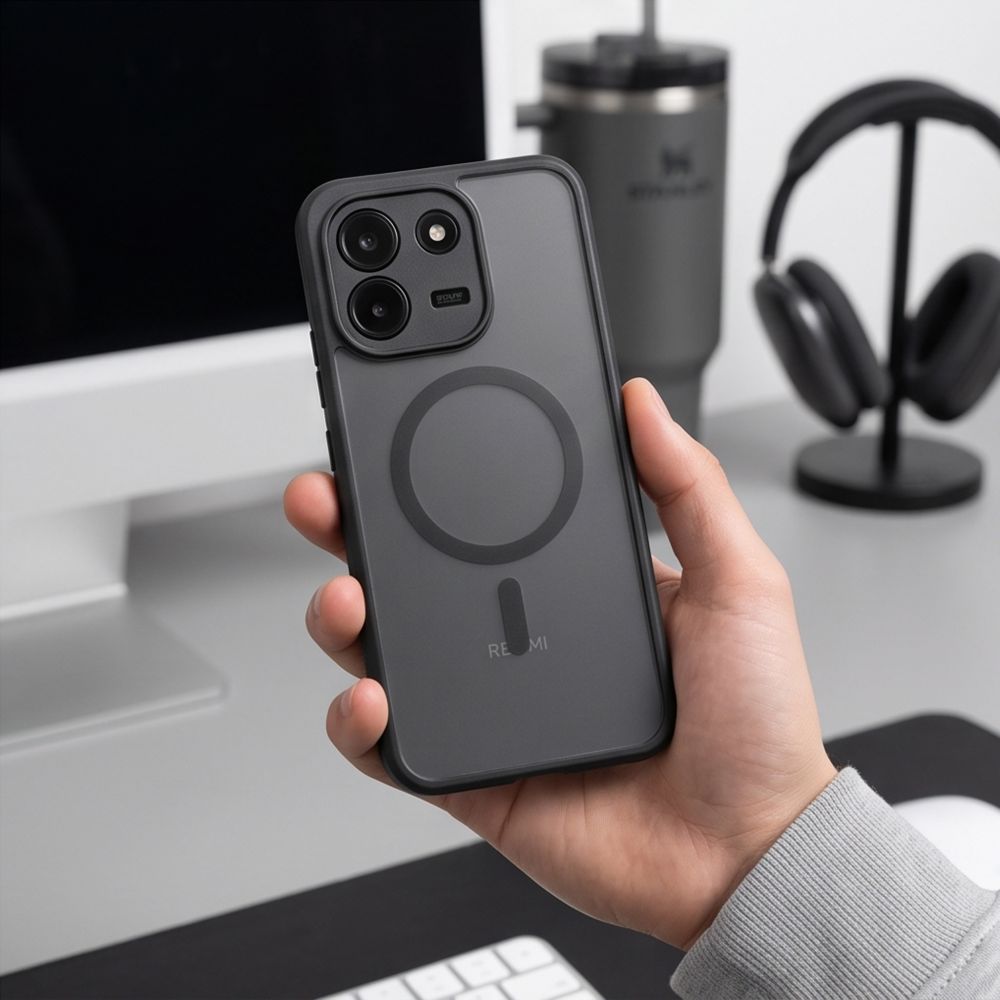 Dėklas Tech-Protect BasicMag MagSafe Xiaomi Redmi Note 17 Pro Max 5G, matinis juodas -- Redmi Note 17 Pro Max 5G