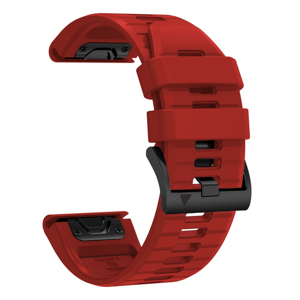 Dirželis Tech-Protect Silicone Garmin Fenix 5 / 6 / 6 Pro / 7 / 8 / 8 Pro / E / 9 / 9 Pro (47 mm), tamsiai raudonas --...