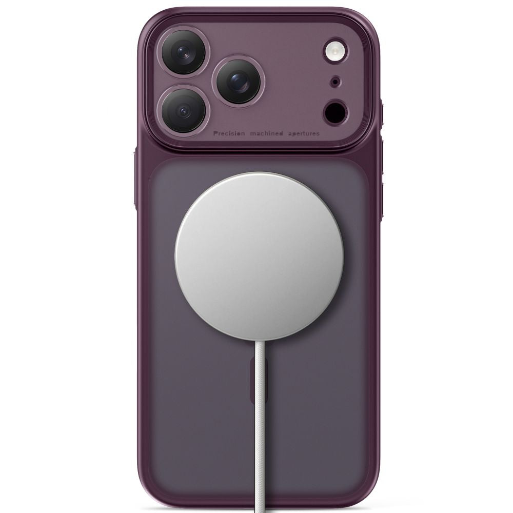 Dėklas Tech-Protect MagPrime MagSafe CC iPhone 17 Pro Max / 18 Pro Max, matinis tamsiai vyšninis -- iPhone 17 Pro Max,...